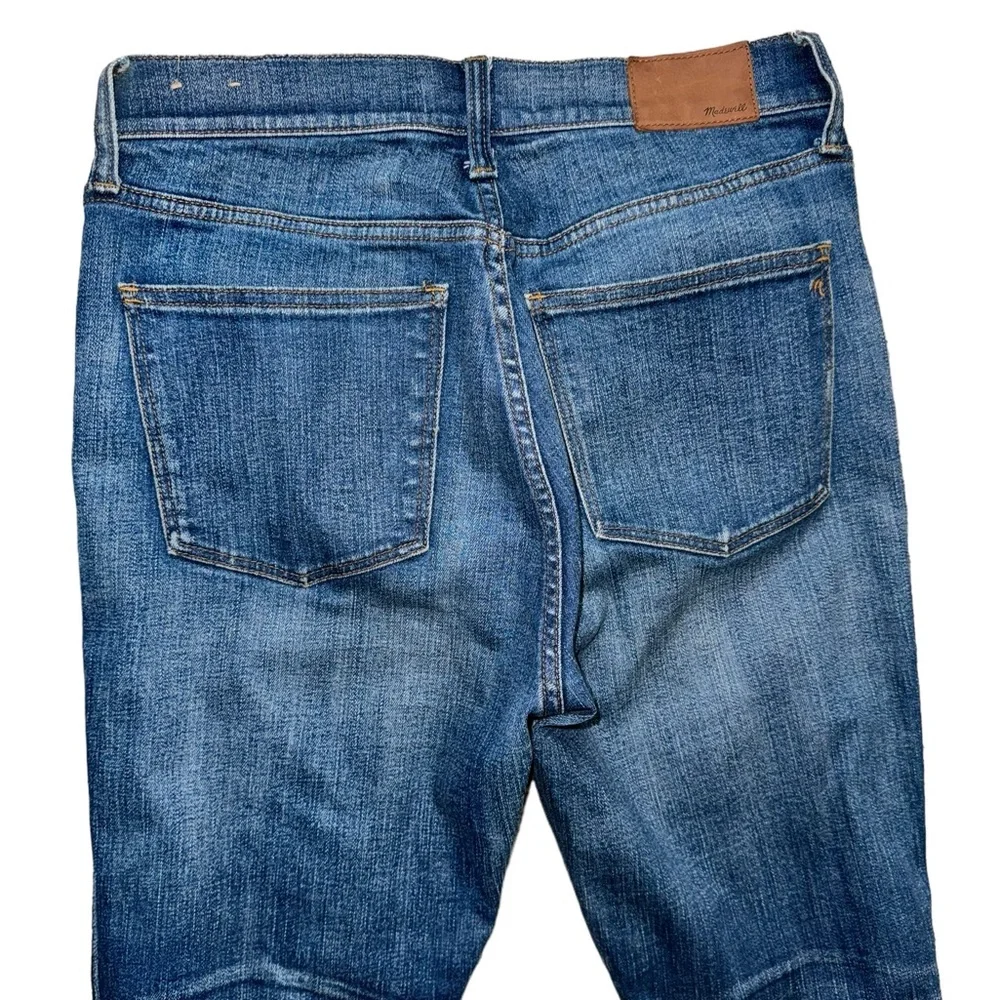 Madewell Blue Denim 9” High Riser Distressed Skinny Jeans Size 29 - Picture 3 of 7
